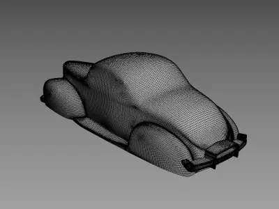 The silhouette of the car 1940 Ford V8 De Luxe Coupe 3D print model