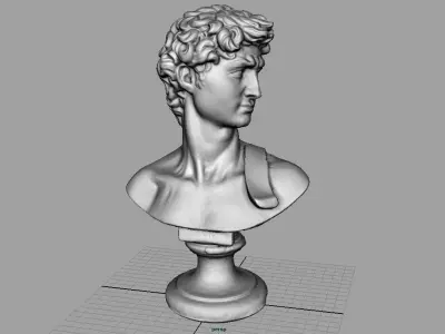 David Bust  Low-poly 3D model