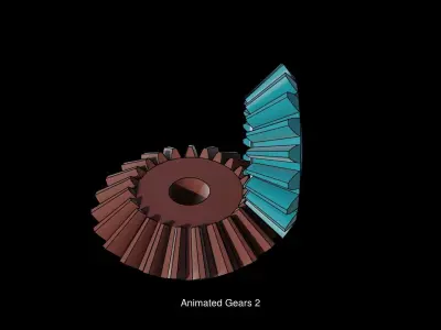Aniamated Gears 3D Model Collection