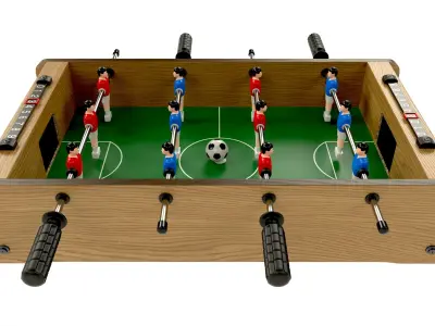 Football Table Game Wooden 3D model