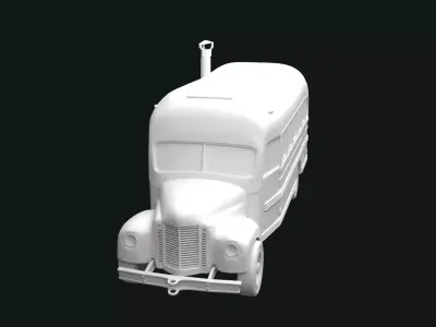 Magic Bus with separated wheels and bumper STL for 3D print 3D print model