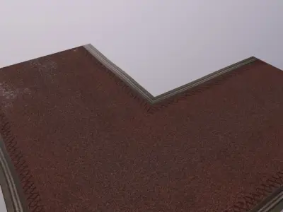 Floor Carpet Corner Low-poly 3D model