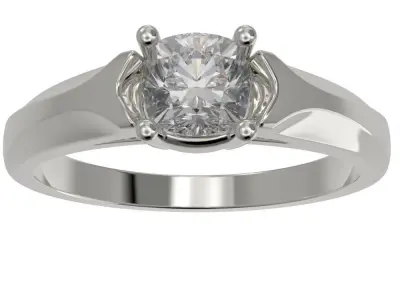 Cushion cut ring 3D print model