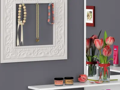 dressing table Low-poly 3D model