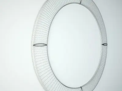 Round Brass Moorish Mirror 3D model
