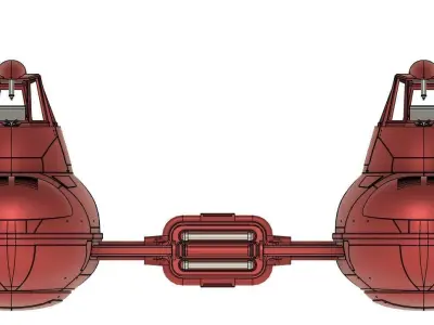 STUDIO SCALE CLOUD CAR EMPIRE STRIKES BACK 3D print model