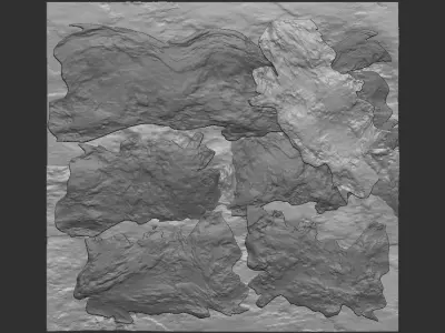 stone texture wall 3D model