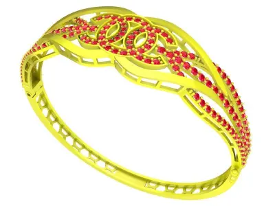 6344 luxury Diamond bangle 3D print model