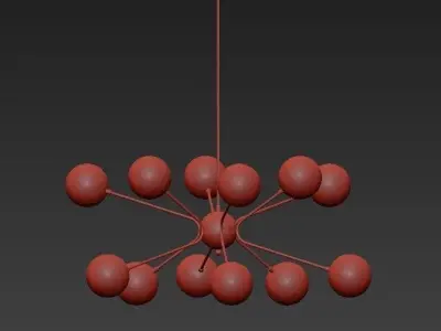 Rewire Custom Orb Chandelier in 1950 3D model