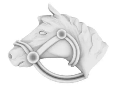 HORSE HEAD FOR RING - CABEZA DE CABALLO PARA ANILLO 3D print model