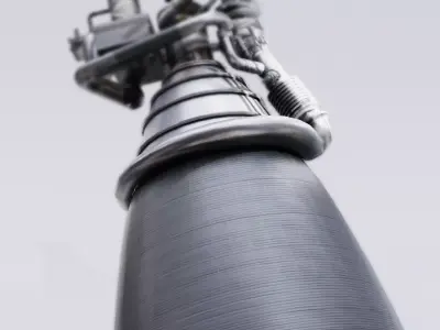 J-2X Rocket Engine Low-poly 3D model