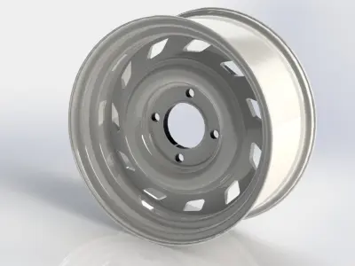 Peugeot 106 Rallye rim Low-poly 3D model