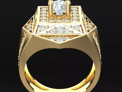 Luxury Men Rings Designs 5MR019 3D print model