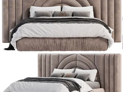 Mirella Bed By Luxury Line 3D model