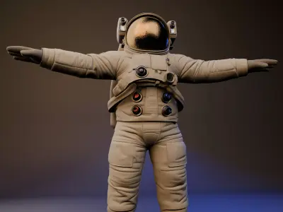 3d model of an astronaut blend gltf Free 3D model