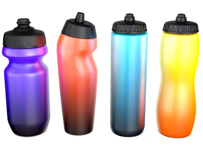 Sports Bottle Set 3D model