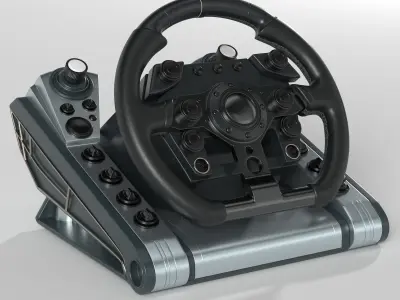 Racing Steering Low-poly 3D model