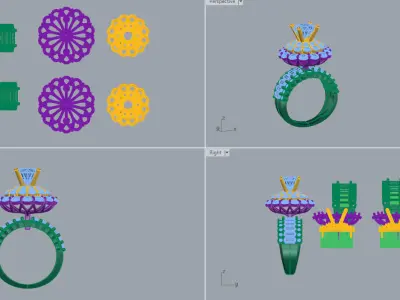 RING DIAMOND LUXURY 3D print model