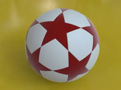 Champions League football 3D model
