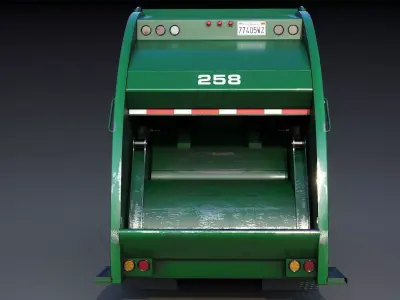 Garbage truck body Low-poly 3D model