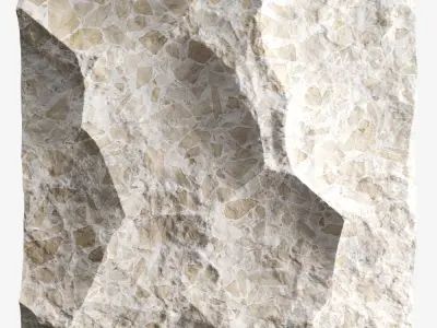 471-RockPanel piece of rock on wall 3D model