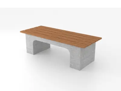 set of 8 modern benches Free low-poly 3D model