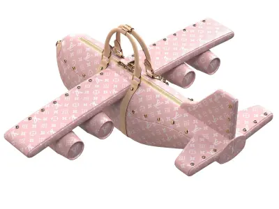 Louis Vuitton LV Airplane Pink Bag by Virgil Abloh Low-poly 3D model