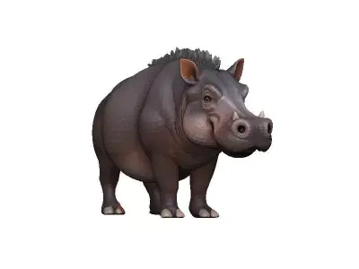 Hippotamus Low-poly 3D model