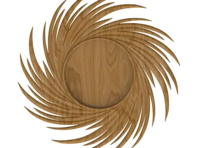 Carved picture frame STL 3D model 16