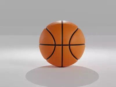 Basketball Low-poly 3D model 5