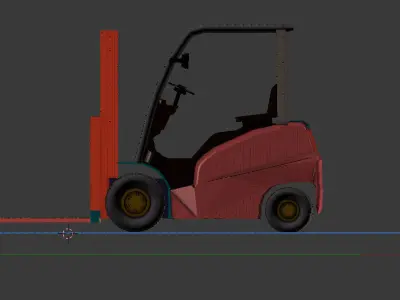low poly clark forklift truck Low-poly 3D model