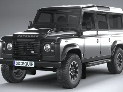 Land Rover Defender Works V8 4-door 2018 3D model