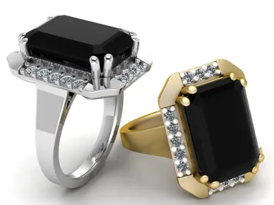 Wedding Diamond Ring 3d Printable Model 3D print model