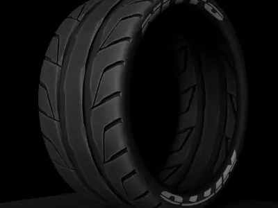 3d Tires - Low Poly - Game Ready tire champiro carrera 3D Model Pack