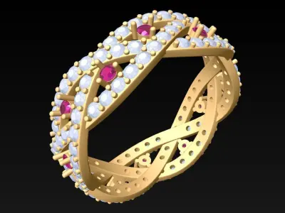 Diamond Ring - Womens Rings - N325350A 3D print model