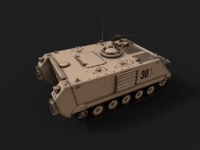 M113A3 APC - Armoured Personnel Carrier  Low-poly 3D model