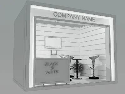 Booth Exhibition Stand a417 3D model