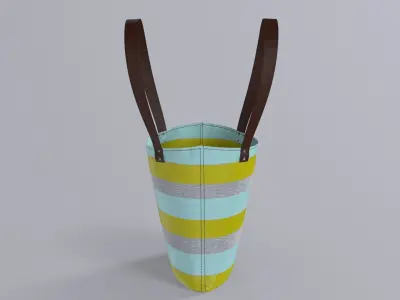 Handmade Handbag Low-poly 3D model