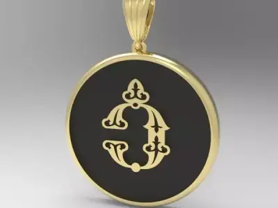 Decorative Letter C 3D print model