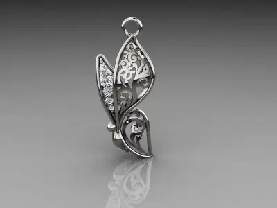 Butterfly Pendant for women  3D print model