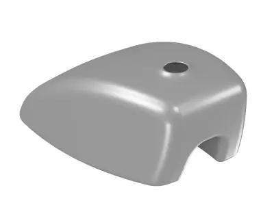 Titanium Motorcycle Fuel Tank 3D model