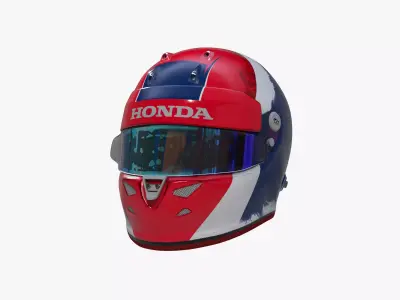 Kvyat helmet 2020 Low-poly 3D model