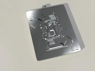 King of Diamonds Pendant Gold Silver Platinum Luxury Jewelry 3D print model