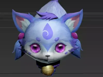 Arctic fox Low-poly 3D model purchase