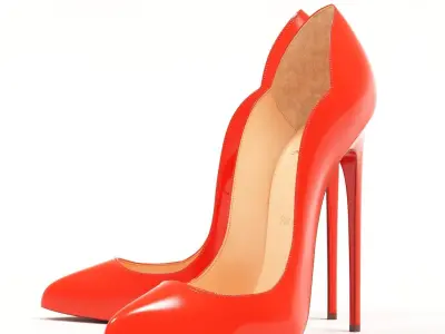 Christian Louboutin Hot Chick 130mm High Heels Collection 3D Model Pack