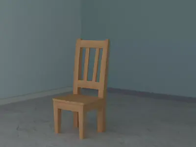 Wooden Chair  3D model