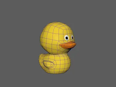 Toy Rubber Duck Low-poly 3D model