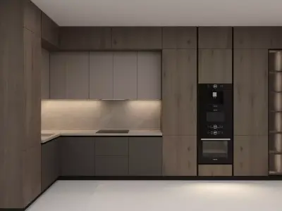 Detailed 3D Kitchen Scene  3D model