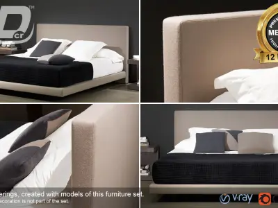 Mega Bed Set vol2 3D Model Pack