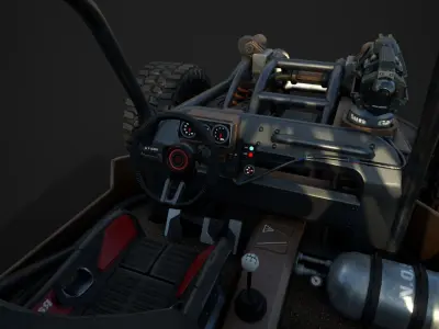 Dune Hopper Low-poly 3D model